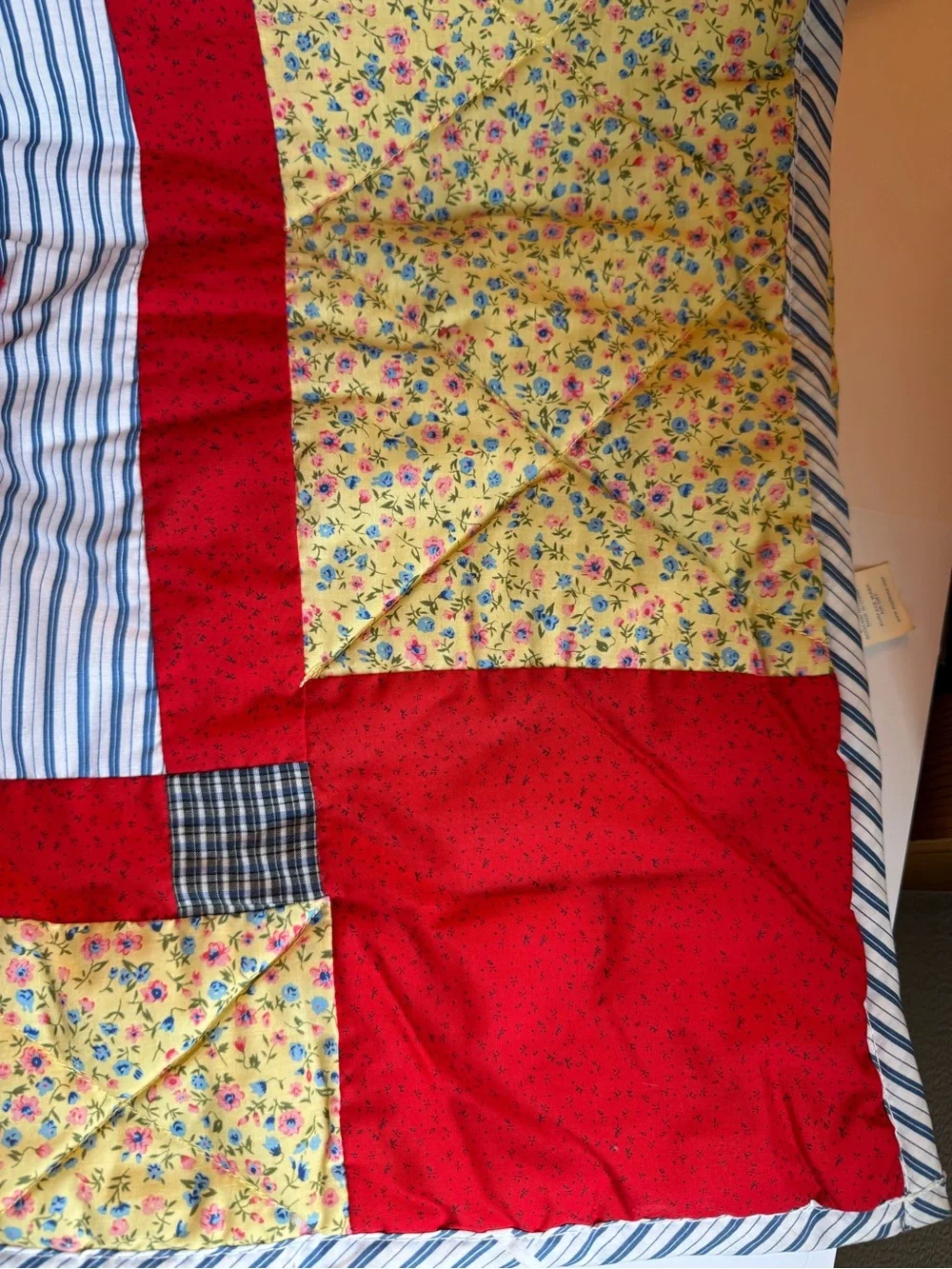VTG Applause Raggedy Ann & Andy 3D Applique Reversible Quilt Blanket